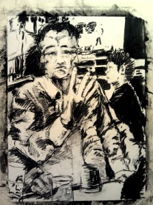 Mr B charcoal sketch