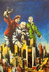 robert reeves - beastie boys take manhattan - acrylic on linen - 102812-100