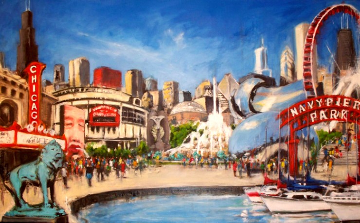Impressions of Chicago, oil on linen, 30" x 48" - 2011