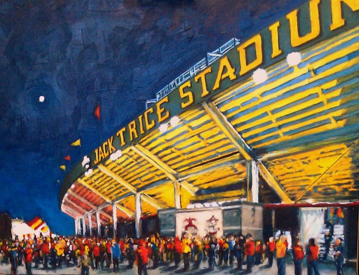 Robert Reeves, ISU - Hilton Coliseum. Oil on Linen. 30" x 48". 2013