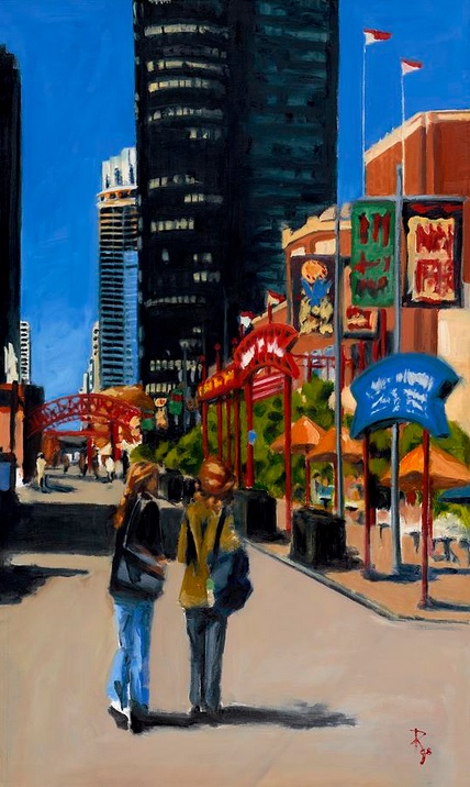 Robert Reeves, Navy Pier, oil on linen, 30x60, 2008
