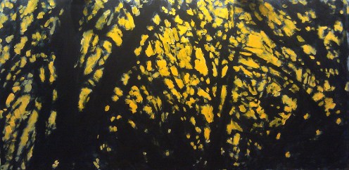 Robert Reeves-Looking through the branches dreaming of spring-acrylic on masonite-2003