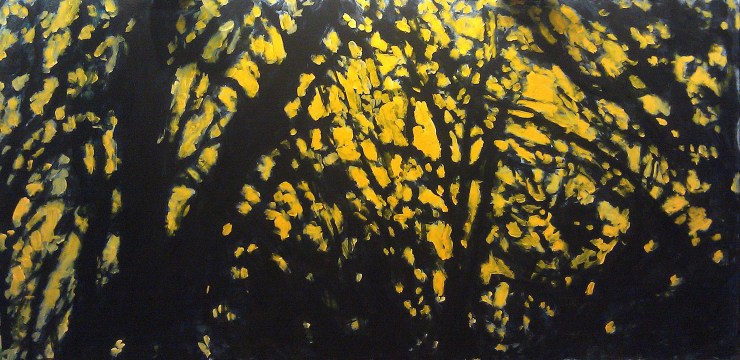 Robert Reeves-Looking through the branches dreaming of spring-acrylic on masonite-2003