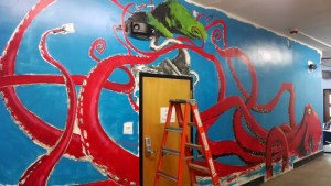 Full wall progress.  Coming along nicely.