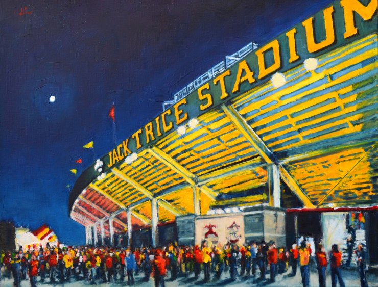 Robert Reeves, Jack Trice Stadium-ISU, 30x40,oil on linen-2013