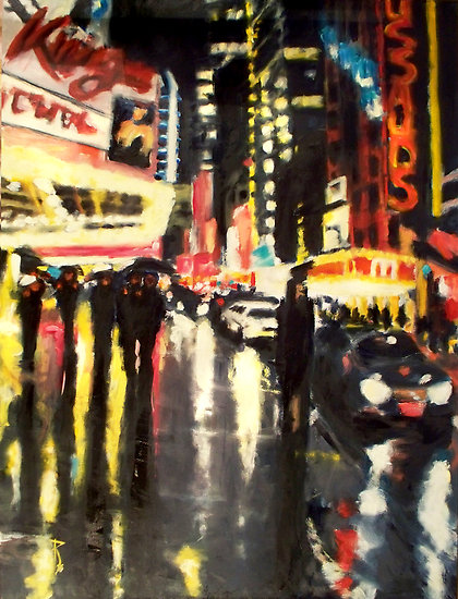 Robert Reeves - Rain on the Madame's Door, oil on canvas, 24"x36", 2009