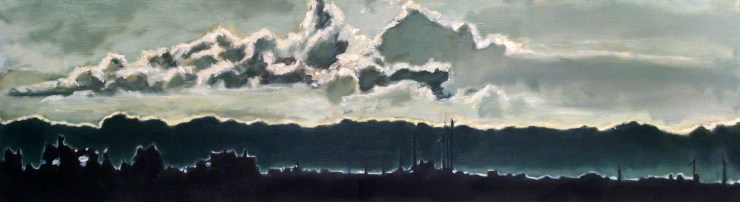 Robert Reeves, Wind Power, Oil on canvas, 72x24, 2014