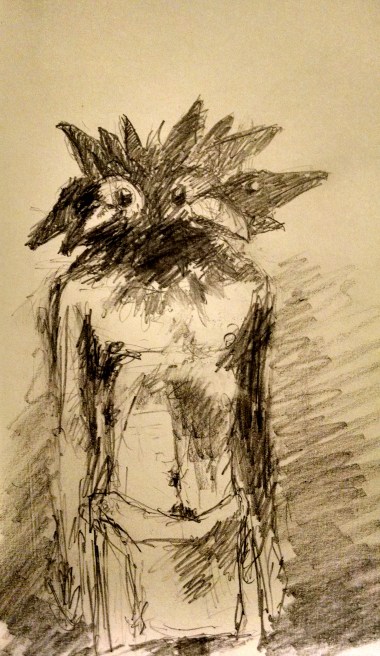 Robert Reeves, One Man Murder, graphite on paper, 2014