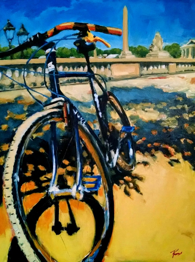 Robert Reeves, Surly Bastard in Paris, oil on linen, 48" x 36", 2015